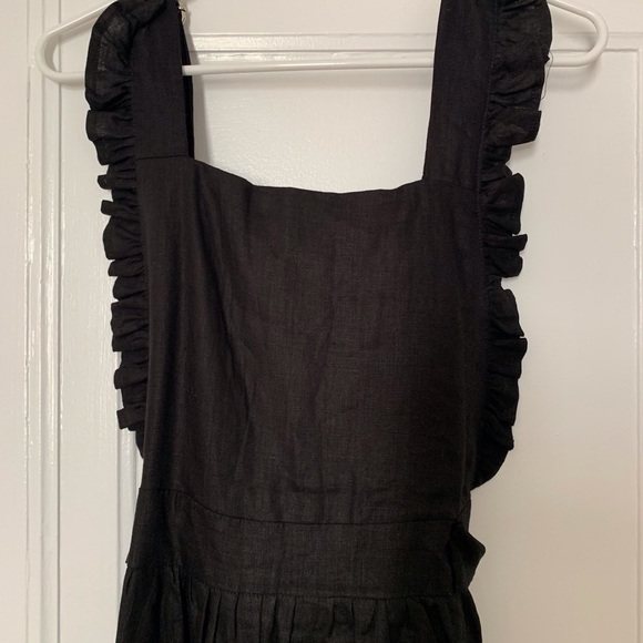 Posse Black Linen Jumpsuit - Picture 4 of 5